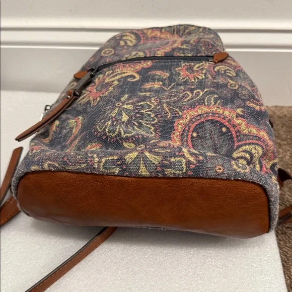 Splendid Floral Patterned Canvas mini backpack - Picture 5 of 8